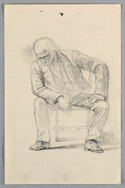 Rajz, tanulmány a "Tudományos csoporthoz", 1858 alkotó: Daniel Huntington