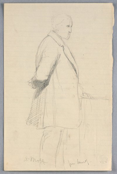 Rajz, tanulmány a "Tudományos csoporthoz", 1858 alkotó: Daniel Huntington