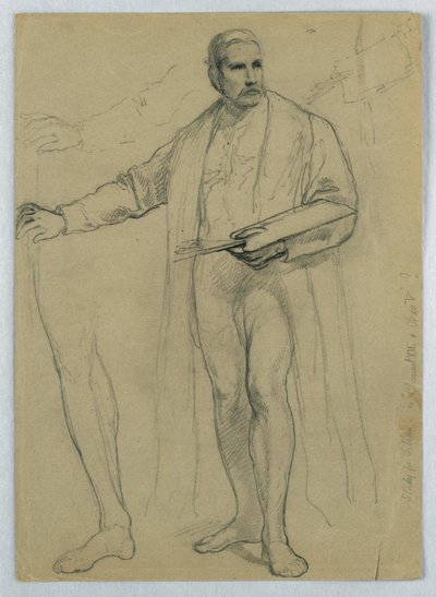 Rajz, Tanulmány a "Tiziano bemutatóhoz", 1866 alkotó: Daniel Huntington