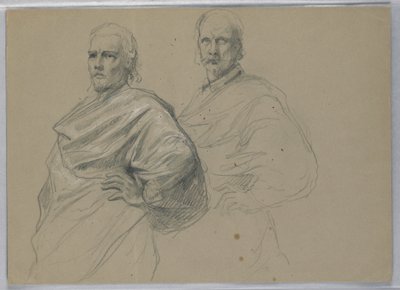 Rajz, Tanulmány a "Tiziano bemutatóhoz", 1871-72 alkotó: Daniel Huntington