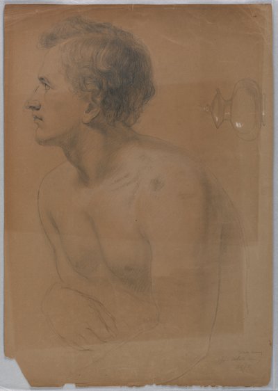 Rajz, tanulmány a "Tribute Money"-hoz, 1852. július alkotó: Daniel Huntington
