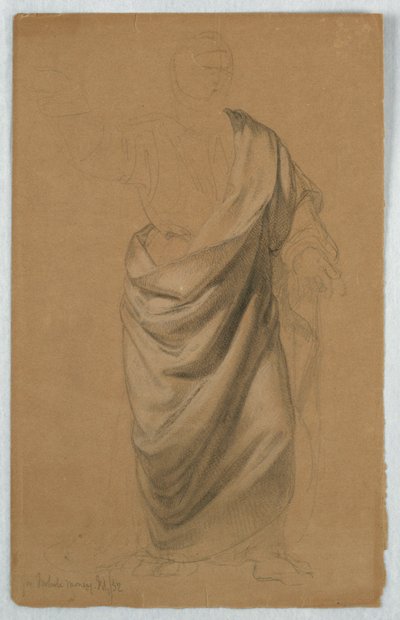 Rajz, tanulmány a "Tribute Money"-hoz, 1852. július alkotó: Daniel Huntington