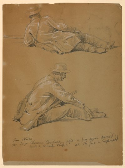 Rajz, A művész két tanulmánya, 1864 alkotó: Daniel Huntington
