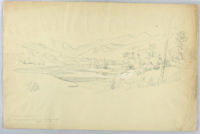Franconia Notch a Pemigewasset folyótól a Grafton House közelében alkotó: Daniel Huntington