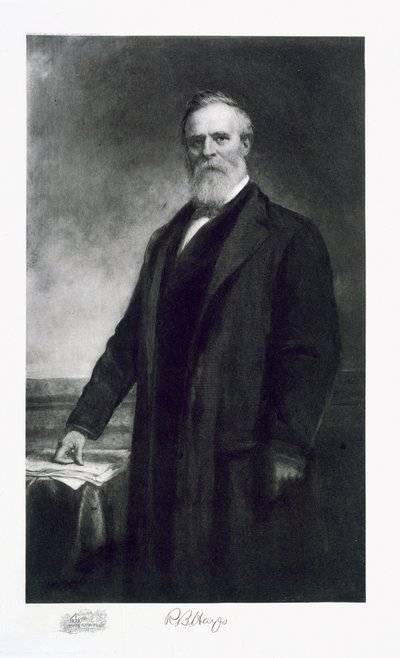 Rutherford B. Hayes, az Amerikai Egyesült Államok 19. elnöke, pub. 1901 (mélynyomás) alkotó: Daniel Huntington