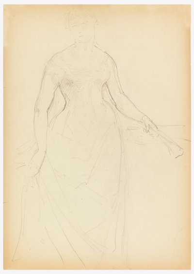 Vázlat Bella Worsham portréjához alkotó: Daniel Huntington