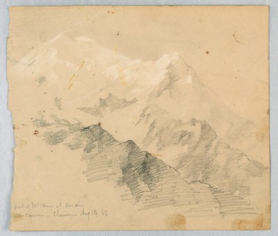 Vázlat a Mt. Blancról napkeltekor alkotó: Daniel Huntington