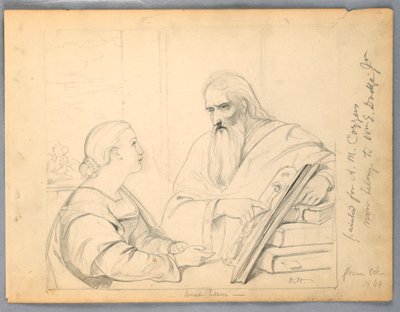 Tanulmány a "Szent Leckéhez" alkotó: Daniel Huntington