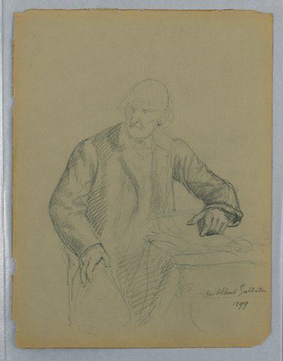 Tanulmány Albert Gallatin portréjához, ülve alkotó: Daniel Huntington