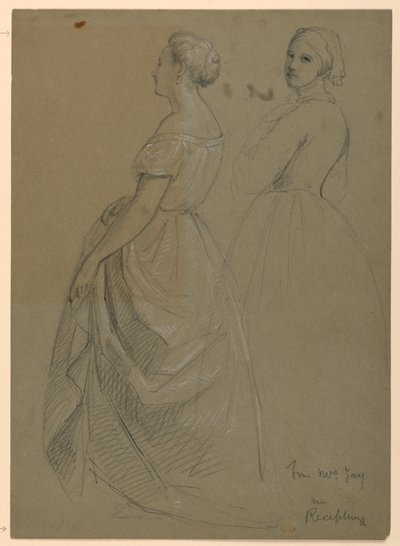 Mrs. Jay tanulmánya a "The Republican Court" számára (Lady Washington fogadásának napja) alkotó: Daniel Huntington