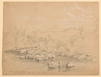 Kilátás a Moat Mountainre a Wildcat Brook-ból, Jackson, New Hampshire, Délnyugat felé nézve alkotó: Daniel Huntington