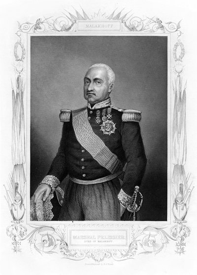Célozható Jean Jacques Pelissier, Malakoff hercege, Franciaország marsallja, 19. század. alkotó: Daniel John Pound