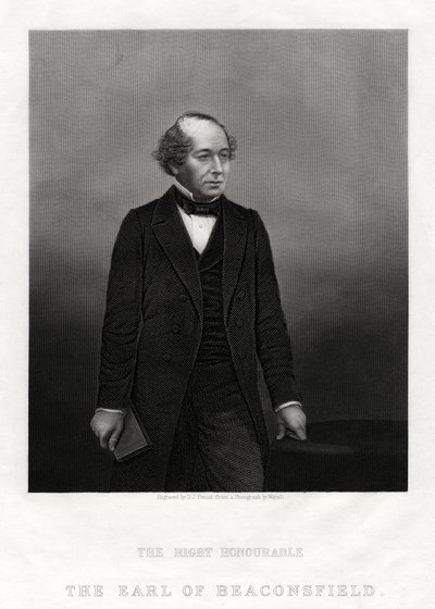 Benjamin Disraeli, Beaconsfield grófja, miniszterelnök, 1880 alkotó: Daniel John Pound