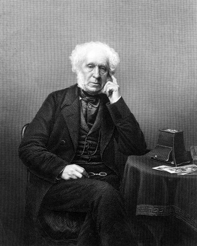 Sir David Brewster, a 19. századi skót tudós, feltaláló és író. alkotó: Daniel John Pound