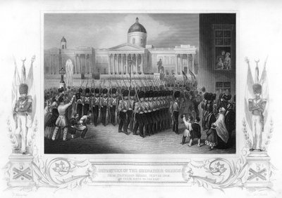 A Grenadier Guards távozása, Trafalgar Square, London, 1854 1857. alkotó: Daniel John Pound
