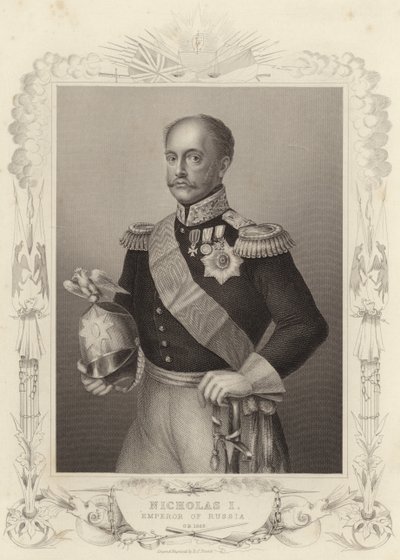 I. Miklós cár, Oroszország császára (metszet) alkotó: Daniel John. Pound