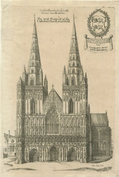 Lichfield katedrális – Nyugati front: metszet, és [?17. század vége] alkotó: Daniel King