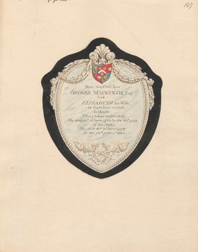Emlékmű George és Elizabeth MacKenzie-nek a Kensngton templomból alkotó: Daniel Lysons