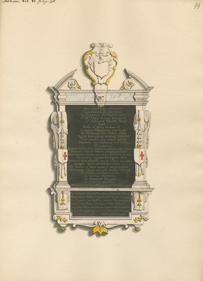 Emlékmű Mrs. Mary Greennek alkotó: Daniel Lysons