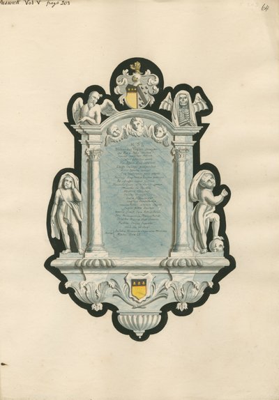 Emlékmű Richard Taylornak a Chiswick-templomból alkotó: Daniel Lysons