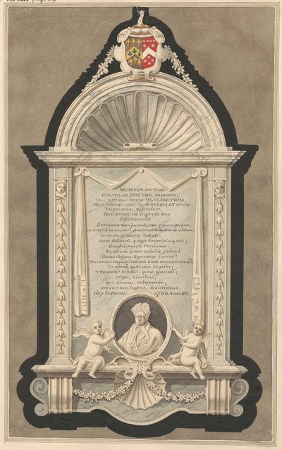 Emlékmű William Smithnek a Cranford templomból alkotó: Daniel Lysons