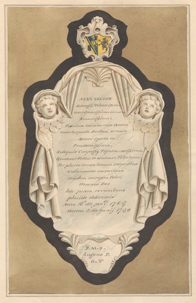 The Environs of London, Vol.II: Memorial to Anna Tilson from Hampton Church alkotó: Daniel Lysons