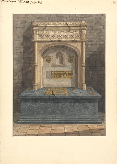 Gregory Lovell és felesége, Anne sírja, Harlington Church alkotó: Daniel Lysons