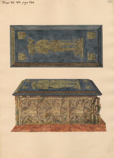 Walter Grene sírja a Hayes-templomból alkotó: Daniel Lysons