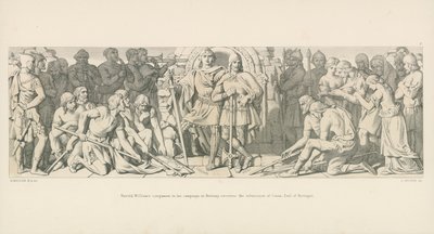 Harold, Vilmos társa a bretagne-i hadjáratában megkapja Conan, Bretagne grófjának előterjesztését alkotó: Daniel Maclise