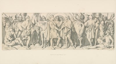 Harold és Vilmos herceg találkozik alkotó: Daniel Maclise