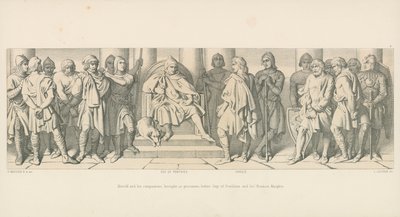 Harold és társai, mint foglyokat Guy of Ponthieu és normann lovagjai elé vitték alkotó: Daniel Maclise