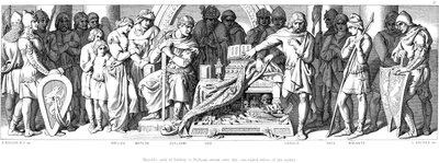 Harold király hűséget esküszik Normandiai Vilmosnak, 1866-ban alkotó: Daniel Maclise