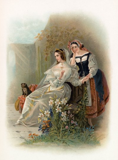 Olivia és Maria a Tizenkettedik éjszakából alkotó: Daniel Maclise