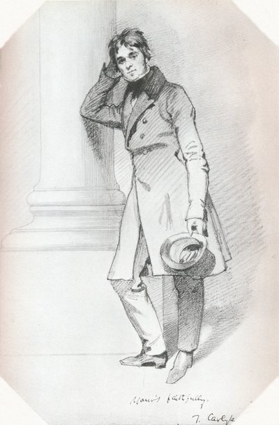Thomas Carlyle történész és filozófus portréja, 1830 alkotó: Daniel Maclise