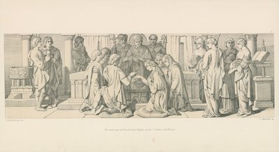 Harold házassága Aldyth-tal, Edwin és Morcar nővérével alkotó: Daniel Maclise