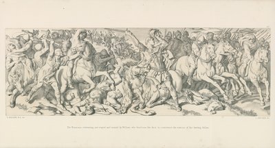 A visszavonuló normannokat megállítja és megfordítja William, aki felfedi az arcát, hogy ellensúlyozza a bukása pletykáját. alkotó: Daniel Maclise