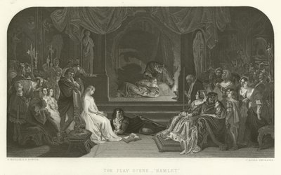 A játék jelenete a Hamletben alkotó: Daniel Maclise