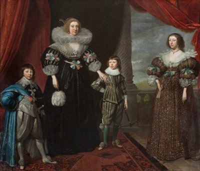 Christian Bruce, Devonshire grófnője és gyermekei, c. 1629 (olaj, vászon) alkotó: Daniel Mytens