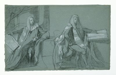 Tanulmány William Murraynek, Mansfield első grófjának, 1782-1783 (grafit és fekete-fehér kréta kék-szürke papíron) alkotó: Daniel Mytens