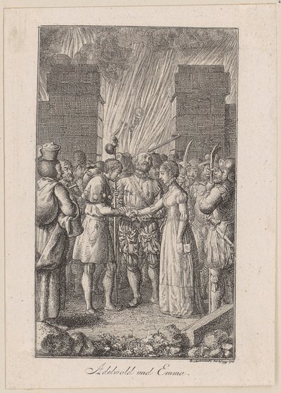 Adelwold és Emma. Bertrand balladája alkotó: Daniel Nikolaus Chodowiecki