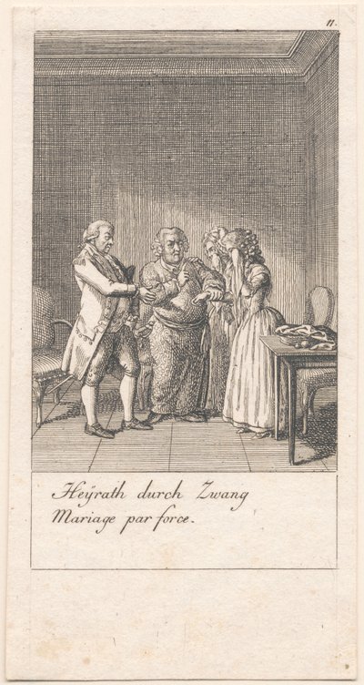 A házasság indítékai és következményeik. Bl. 11 alkotó: Daniel Nikolaus Chodowiecki