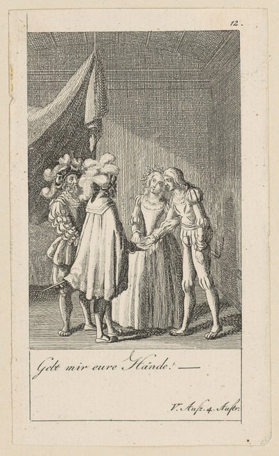 12. lap Shakespeare „A vihar” című művéhez alkotó: Daniel Nikolaus Chodowiecki
