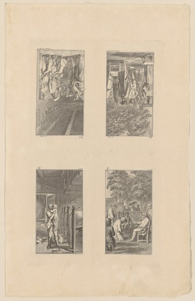 9–12. oldal Pestalozzi „Lienhard és Gertrud” című művéből alkotó: Daniel Nikolaus Chodowiecki