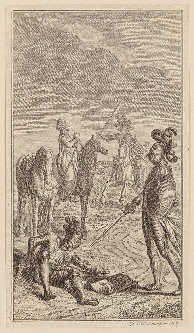 Emberrablás, avagy Karl von Eichenhorst lovag és Gertrude von Hochburg kisasszony, lap Gottfried August Bürger "Költeményei" első kiadásából alkotó: Daniel Nikolaus Chodowiecki