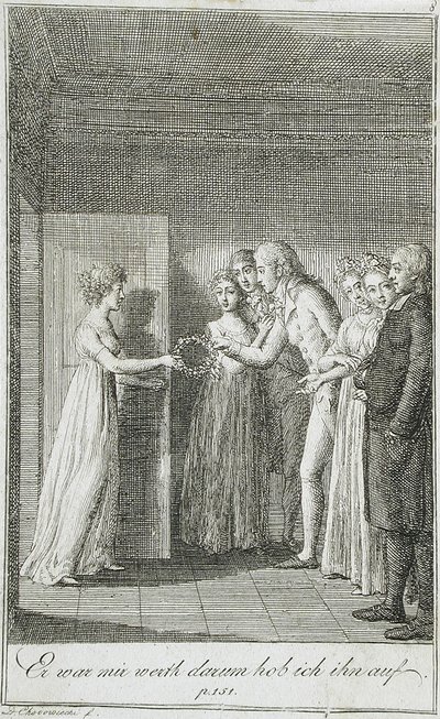 Illusztráció Becker 1799-es zsebkönyvéhez alkotó: Daniel Nikolaus Chodowiecki