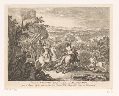 Rumjantsev tábornok győzelme a cahuli csatában, 1770 Victoire remportée sur les Turces Le 1.r Aout 1770 par l