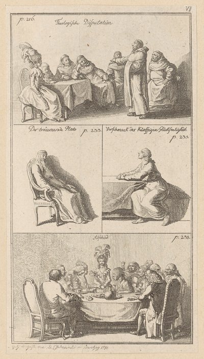 VI. táblázat Erasmus „Az ostobaság dicsérete” című művéhez alkotó: Daniel Nikolaus Chodowiecki