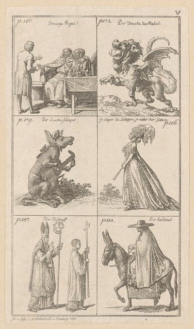 V. táblázat Erasmus „A bolondság dicsérete” című művéhez alkotó: Daniel Nikolaus Chodowiecki