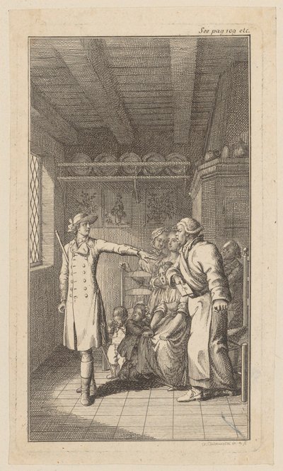 Címlaprajz O. Goldsmith „A wakefieldi plébános” című művéhez alkotó: Daniel Nikolaus Chodowiecki
