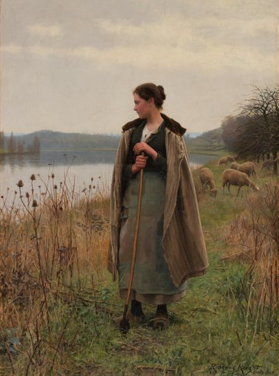 A Rolleboise-i pásztorlány alkotó: Daniel Ridgway Knight